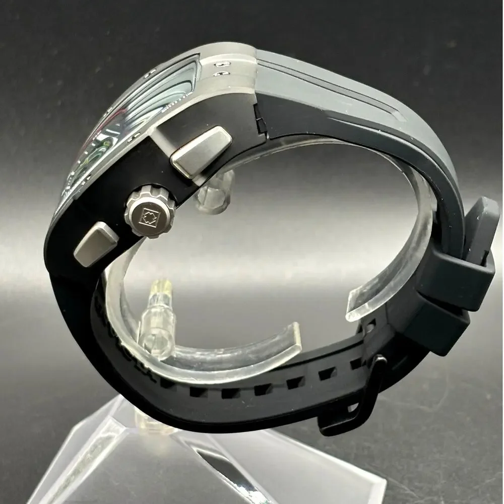 Invicta Racing Gridlock 48027 Chronograph 47mm Black Silicone Men's Watch NIBWT